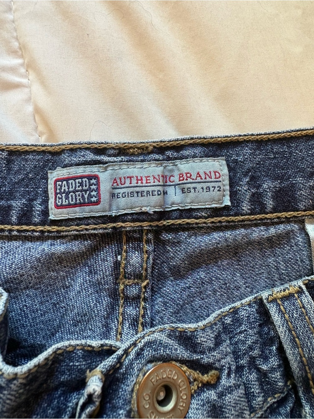 Faded Glory Dark Blue Denim Jean Shorts - Picture 4 of 5